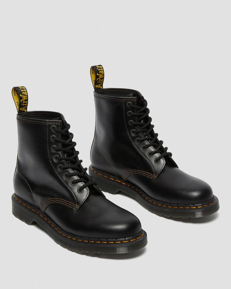 Black / Brown Men's Dr Martens 1460 Men's Abruzzo Leather Lace Up Boots | CA 517HAP